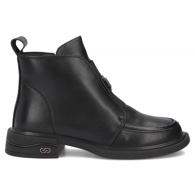 Černé kožené kotníkové boty Filippo DBT8239/26 BK