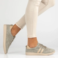 Khaki kožené sneakersy Filippo DP7508/26 KH