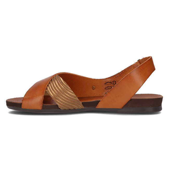 Kožené sandály Filippo 40141 hnědo-měděné