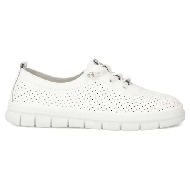 Bílé kožené polobotky Filippo DP7671/26 WH