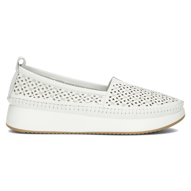 Bílé kožené polobotky Filippo DP4555/24 WH