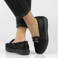Černé kožené polobotky Filippo DP7652/26 BK PT
