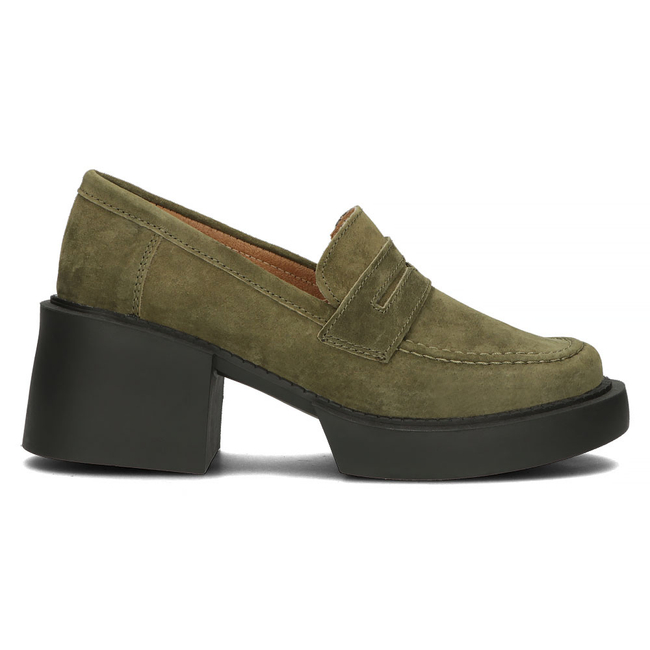 Khaki kožené polobotky Filippo DP4685/23 KH