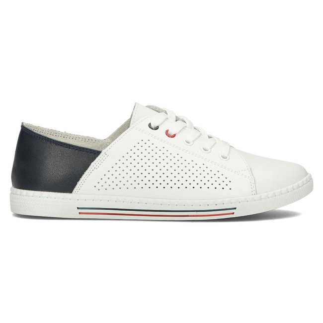Bílé kožené boty Filippo DP4592/23 WH