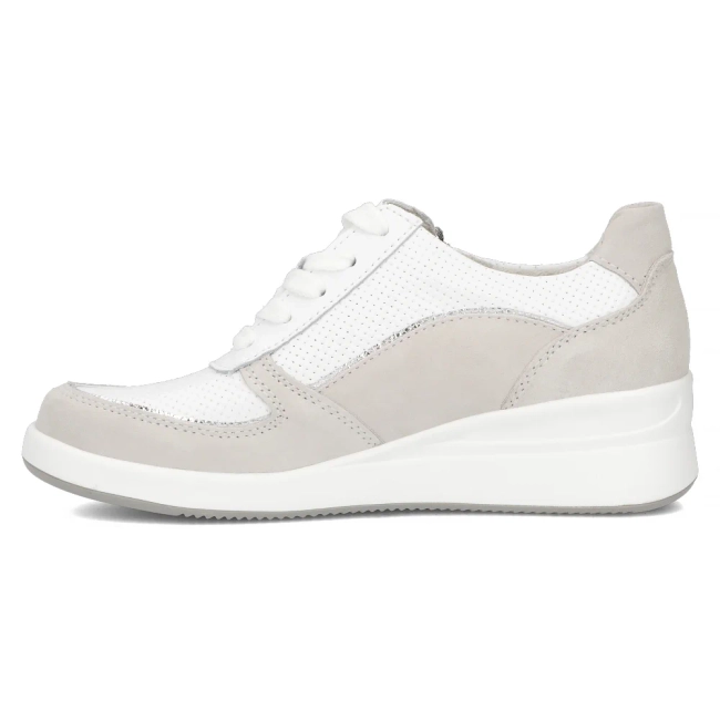 Bílé kožené sneakersy Filippo DP6209/24 WH