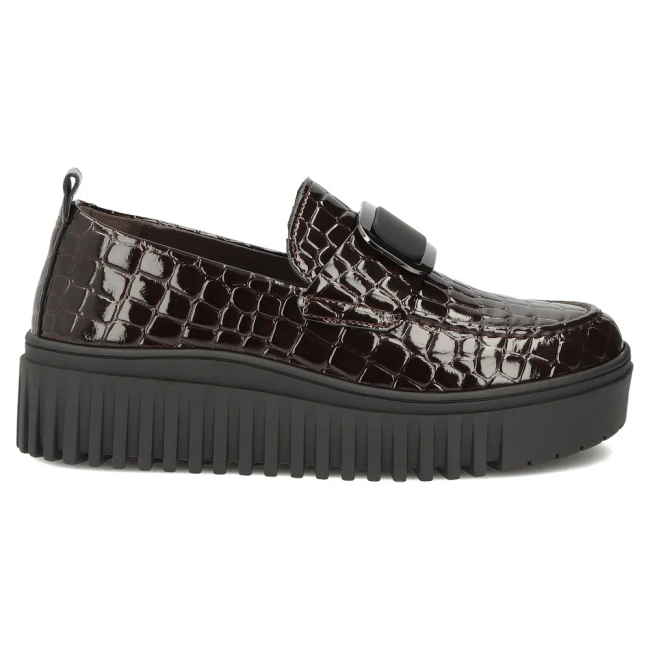 Hnědé kožené polobotky Filippo DP8269/26 BR CR