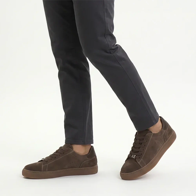 Taupe kožené tenisky Filippo MP8272/26 TP