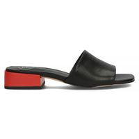 Černé kožené pantofle Filippo DK3721/22 BK