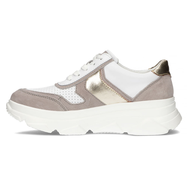 Bílo- šedé kožené sneakersy Filippo DP4579/23 WH GR