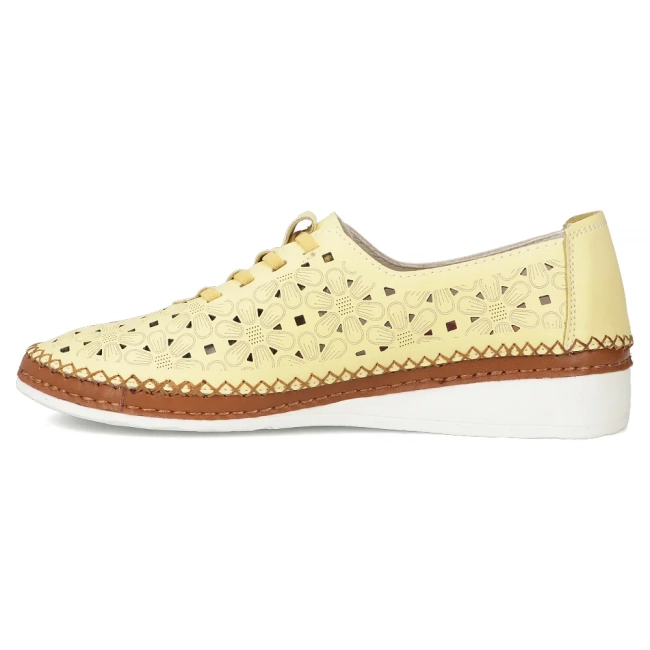 Žluté kožené polobotky Filippo DP7624/26 YL