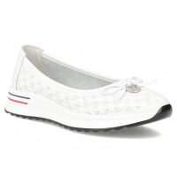 Bílé kožené polobotky Filippo DP6718/26 WH