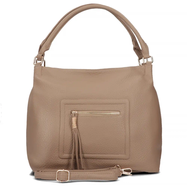 Khaki kabelka milano soft