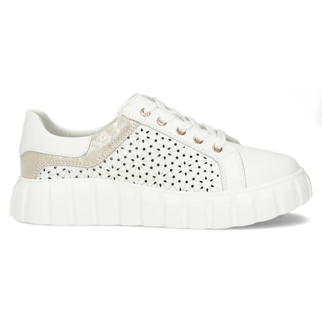 Bílé kožené sneakersy Filippo DP6164/24 WH