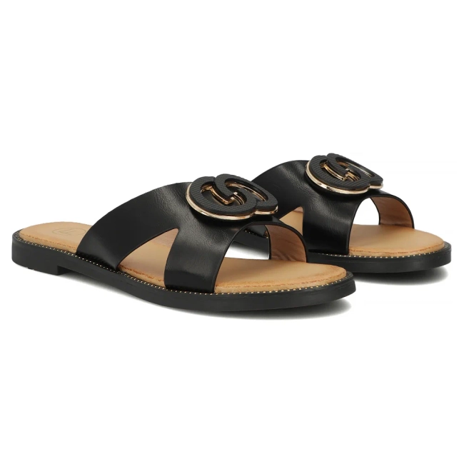 Černé pantofle Filippo DK7890/26 BK