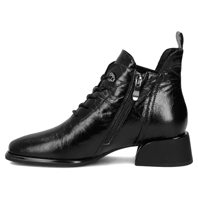 Černé kožené kotníkové boty Filippo DBT8131/26 BK