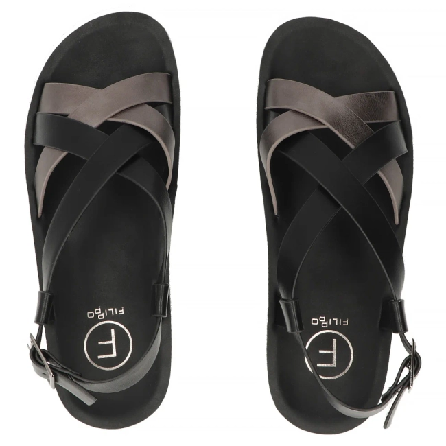 Černé sandály Filippo DS7903/26 BK