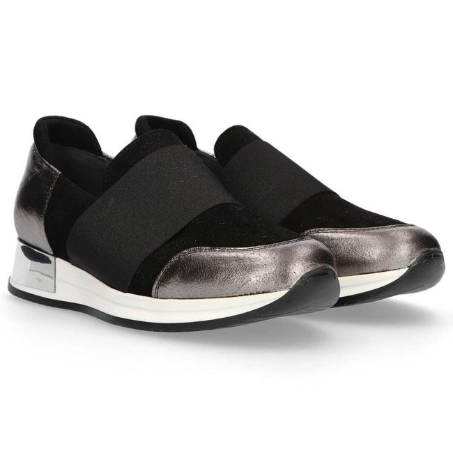 Polobotky Filippo 018 Black Suede/Nickel