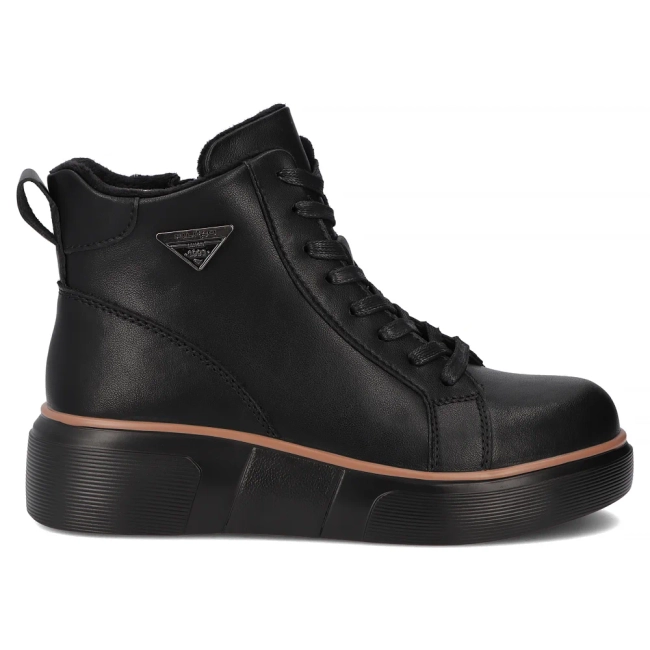 Černé kožené kotníkové boty Filippo DBT6452/26 BK