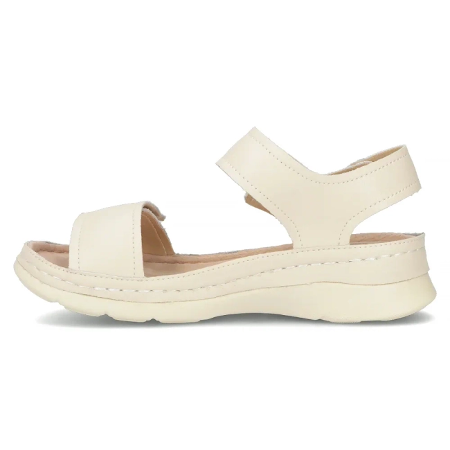 Béžové kožené sandály Filippo DS6019/24 BE