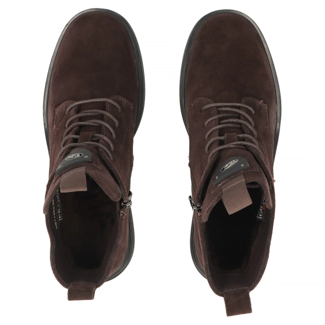 Hnědé kožené kotníkové boty Filippo DBT7952/26 D BR