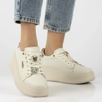 Béžové kožené sneakersy Filippo DP6790/25 BE