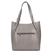 Šedá kabelka shopper Croco