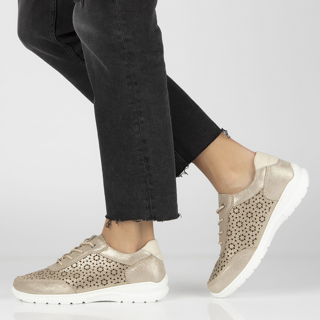 Zlaté kožené sneakersy Filippo DP4519/23 GO