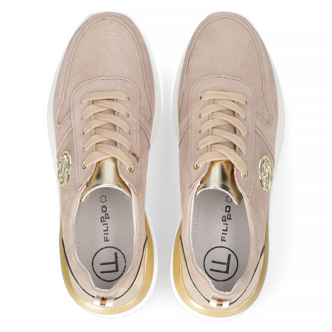 Béžové kožené sneakersy Filippo DP3505/22 BE