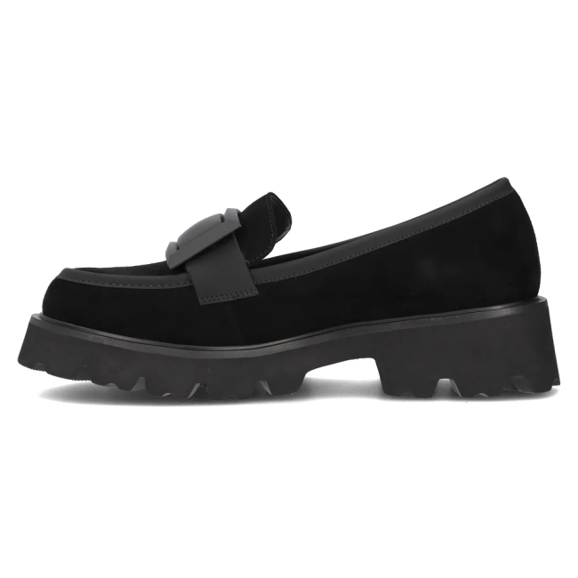 Černě kožené boty Filippo DP6275/24 BK