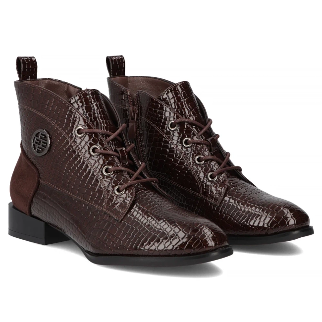 Hnědé kotníkové boty Filippo DBT4824/26 BR