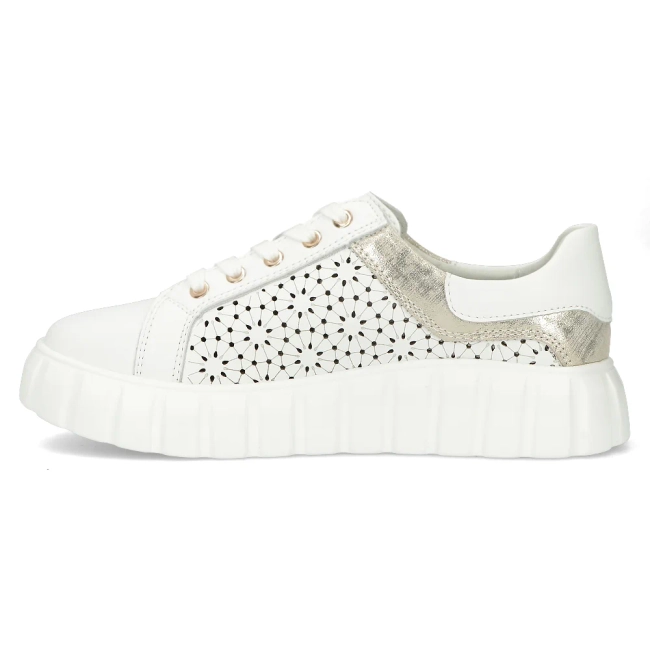 Bílé kožené sneakersy Filippo DP6164/24 WH