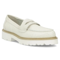Bílé kožené polobotky Filippo DP6090/24 WH