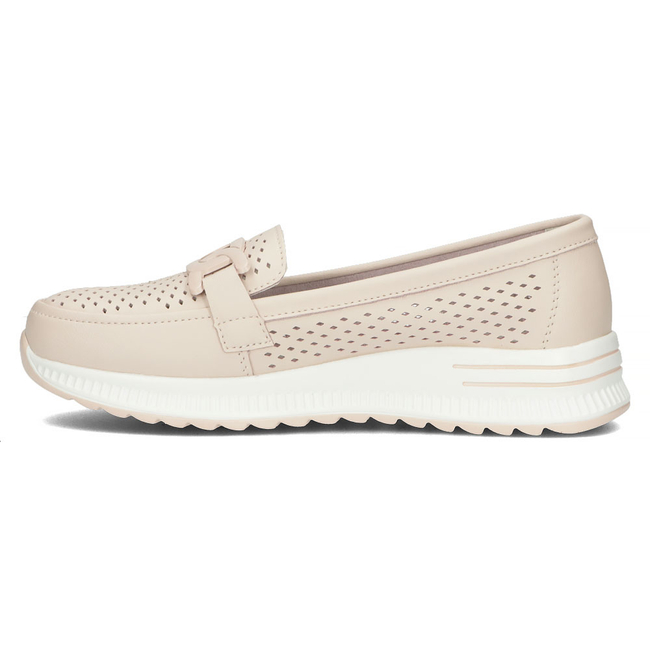 Růžové kožené polobotky Filippo DP4400/23 PI