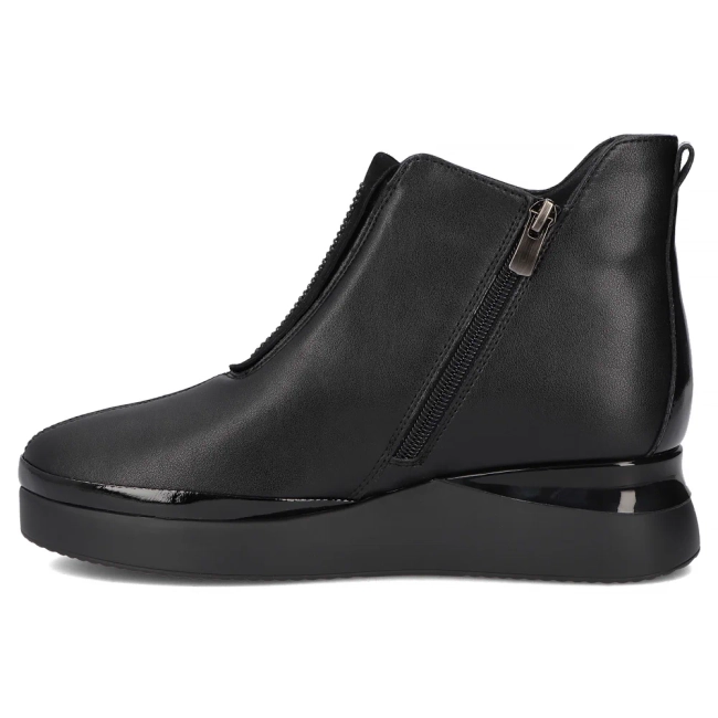 Černě kožené kotníkové boty Filippo DBT7394/25 BK