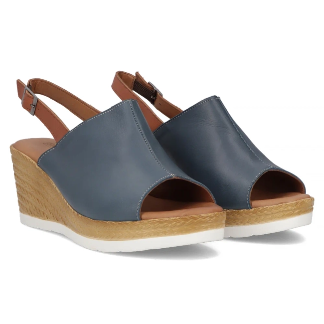 Modré kožené sandály Artiker 54C0684