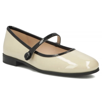 Béžové kožené baleríny Filippo DP7743/26 L BE