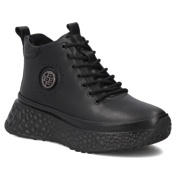 Černé kožené kotníkové boty Filippo DBT7998/26 BK