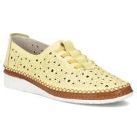 Žluté kožené polobotky Filippo DP7624/26 YL