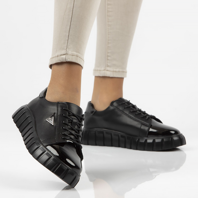 Kožené sneakersy Filippo DP4138/22 BK černé
