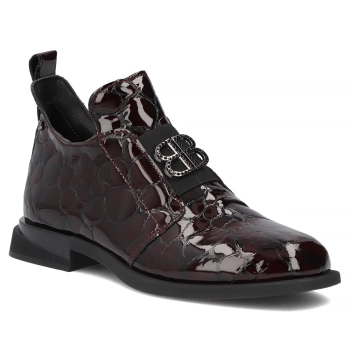 Bordové kožené kotníkové boty Filippo DBT4763/26 BG CR
