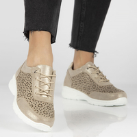 Zlaté kožené sneakersy Filippo DP4519/23 GO