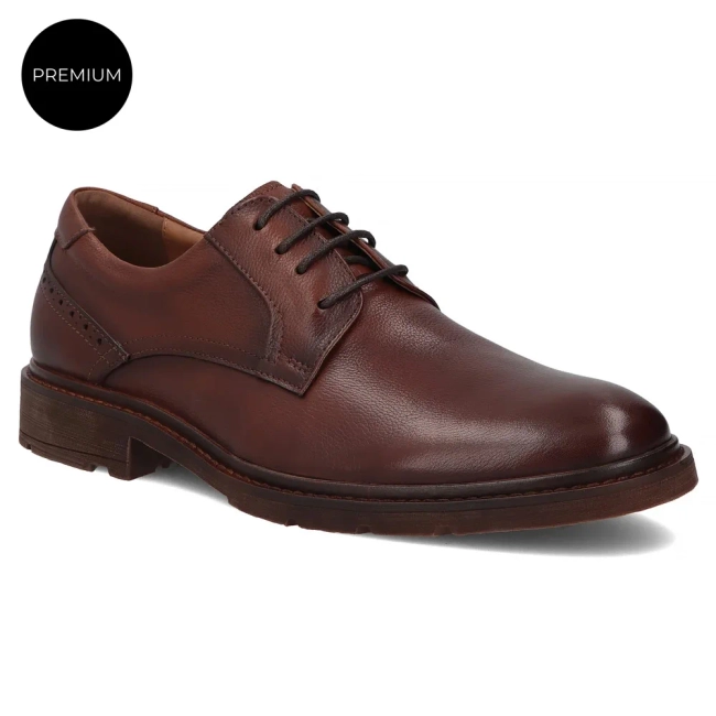 Hnědé kožené polobotky Filippo MP8013/26 BR