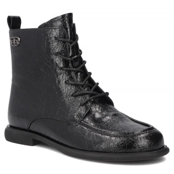 Černé kožené kotníkové boty Filippo DBT8142/26 BK