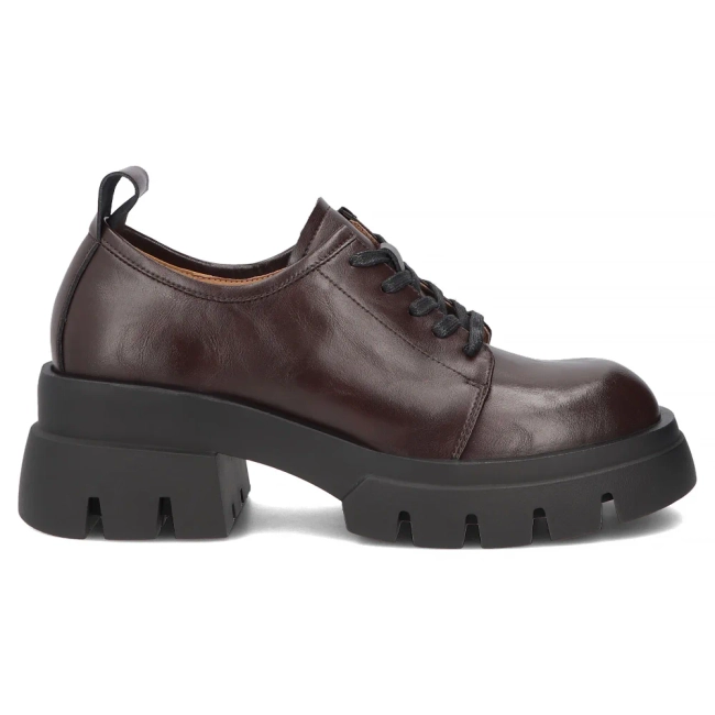 Tmavě hnědé kožené tenisky Filippo DP8156/26 D BR