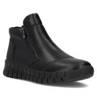 Černě kožené kotníkové boty Filippo DBT6345/24 BK
