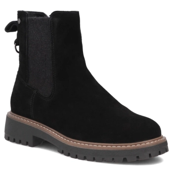 Černě kožené kotníkové boty Filippo DBT7935/26 BK