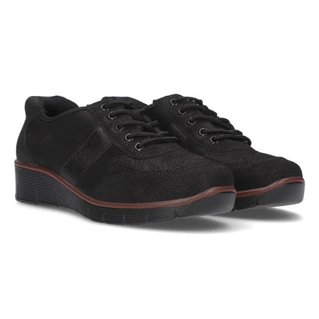 Černé kožené polobotky Filippo DP028/23 BK