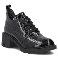Černě kožené kotníkové boty Filippo DBT7972/26 BK