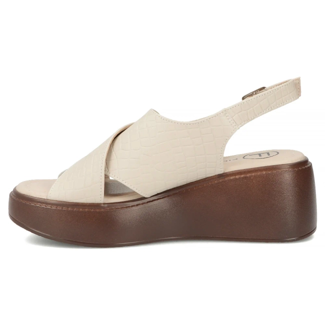 Béžové kožené sandály Filippo DS7584/26 BE