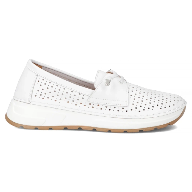Bílé kožené polobotky Filippo DP7610/26 WH